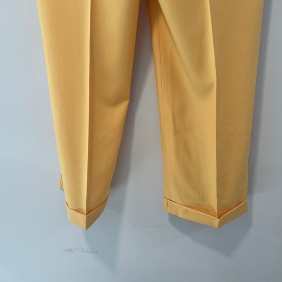Holland & Sherry Yellow Flat Front Dress Pants Bespoke Size 35” JP - Picture 2 of 9